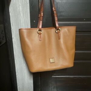 Large caramel color, Dooney & Bourke bag